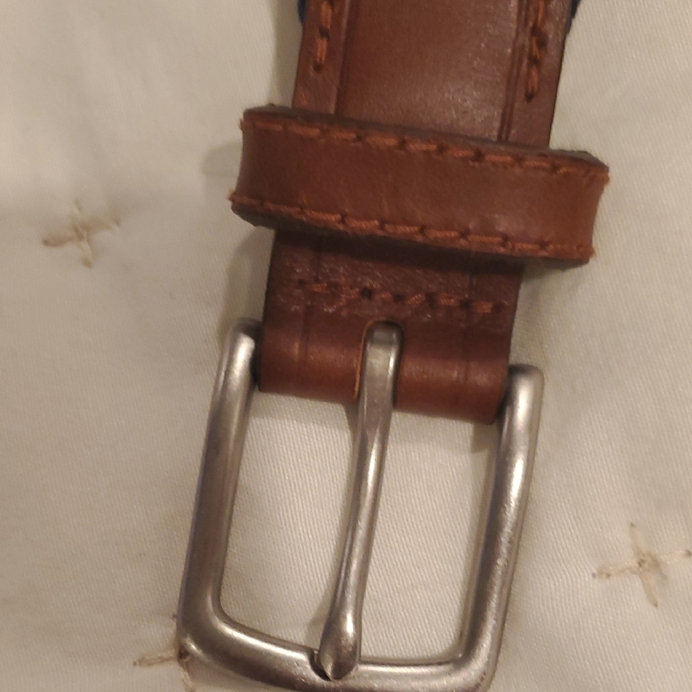 Men's Navy and Brown Belt - Picture 5 of 6